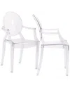 Modway Casper Dining Armchairs Acrylic Set In Multi