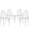 Modway Casper Dining Side Chairs Acrylic Set