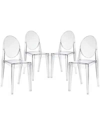 Modway Casper Dining Side Chairs Acrylic Set