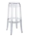 Modway Casper Transparent Bar Stool In White