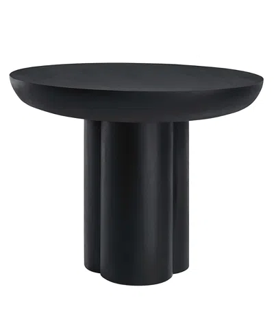 Modway Caspian 40 Round Concrete Dining Table In Black