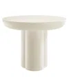 Modway Caspian 40 Round Concrete Dining Table In White
