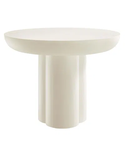 Modway Caspian 40 Round Concrete Dining Table In White