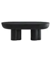 Modway Caspian Oval Concrete Coffee Table In Black