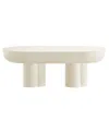 Modway Caspian Oval Concrete Coffee Table In White