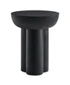 Modway Caspian Round Concrete Side Table In Black