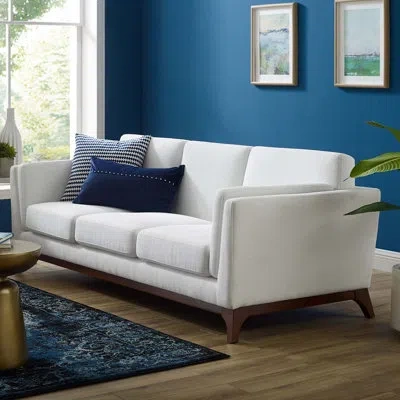 Modway Chance Upholstered Fabric Sofa In White