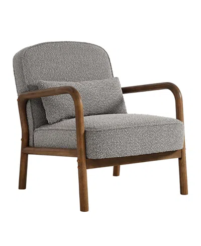 Modway Charlie Boucle Upholstered Armchair In Gray