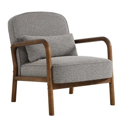 Modway Charlie Boucle Upholstered Armchair In Taupe Fabric