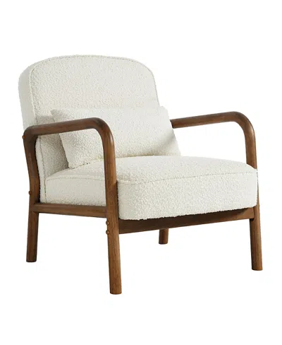 Modway Charlie Boucle Upholstered Armchair In White