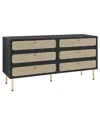 Modway Chaucer 6-drawer Dresser In Black