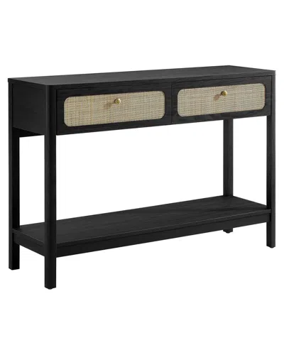 Modway Chaucer Wood Entryway Console Table In Black