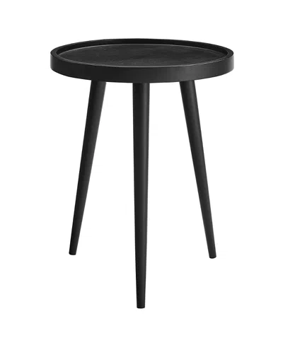 Modway Chiro Round Wood Side Table In Black