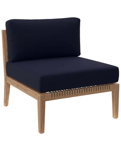 Modway Clearwater Outdoor Patio Teak Wood Armless Chair In Multi