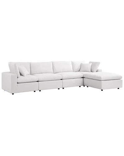 Modway Commix 5-piece Outdoor Patio Sectional Sofa In White