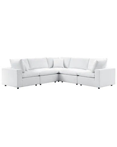 Modway Commix 5-piece Sunbrella Outdoor Patio Sectional Sofa In Multi