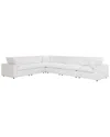 Modway Commix Down Filled Overstuffed 6 Piece Sectional Sofa Set In Multi