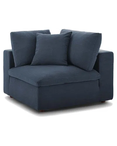 Modway Commix Down Filled Overstuffed Corner Chair In Blue