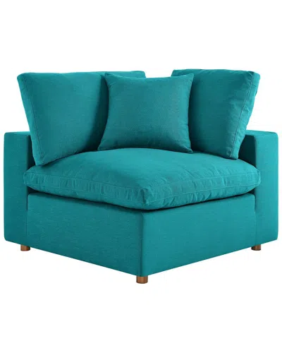 Modway Commix Down Filled Overstuffed Corner Chair In Blue