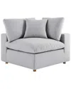 Modway Commix Down Filled Overstuffed Corner Chair In Grey