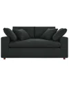 Modway Commix Down Filled Overstuffed Loveseat In Black
