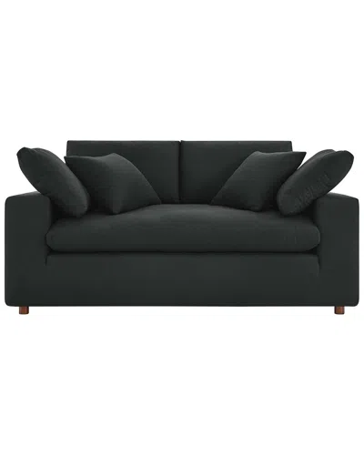 Modway Commix Down Filled Overstuffed Loveseat In Black