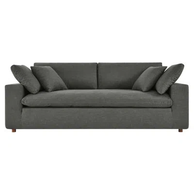 Modway Commix Down Filled Overstuffed Sofa In Gray