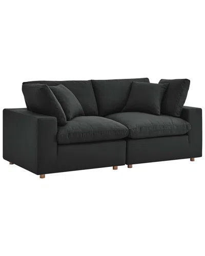 Modway Commix Down-filled Overstuffed 2pc Sectional Set In Black