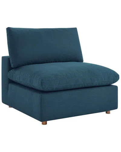 Modway Commix Down-filled Overstuffed Armless Chair In Blue