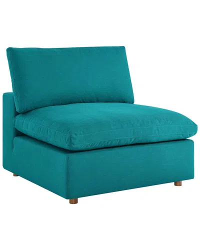 Modway Commix Down-filled Overstuffed Armless Chair In Blue