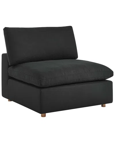 Modway Commix Down-filled Overstuffed Armless Chair In Black
