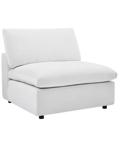 Modway Commix Down-filled Overstuffed Performance Velvet Armless Chair In White