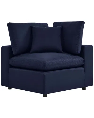 Modway Commix Overstuffed Outdoor Patio Corner Chair In Blue