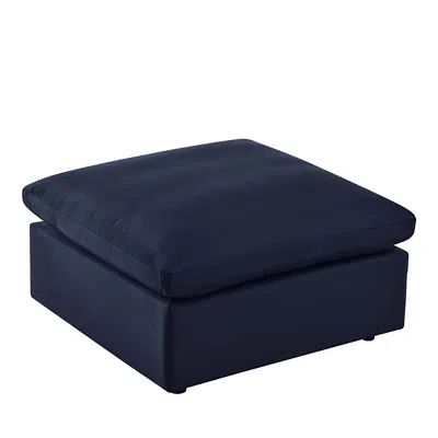 Modway Commix Overstuffed Outdoor Patio Ottoman In Blue