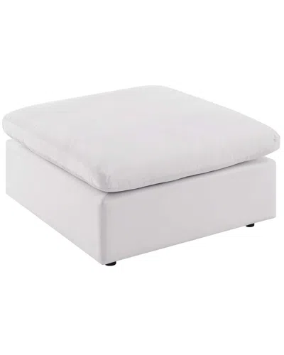 Modway Commix Overstuffed Outdoor Patio Ottoman In White