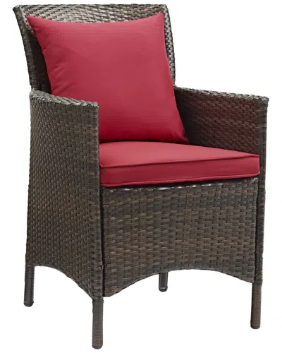 Modway Conduit Outdoor Patio Wicker Rattan Dining Armchair In Multi