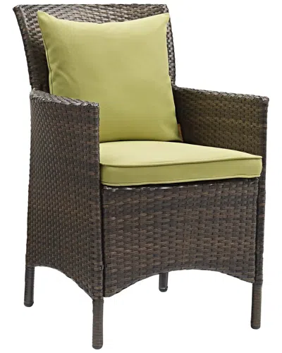 Modway Conduit Outdoor Patio Wicker Rattan Dining Armchair In Brown