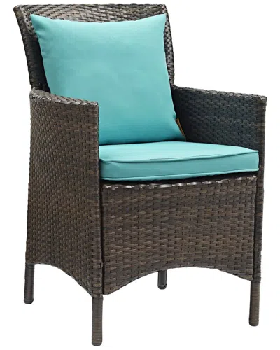 Modway Conduit Outdoor Patio Wicker Rattan Dining Armchair In Brown