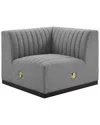 Modway Conjure Channel Tufted Fabric Left Corner Chair