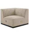 Modway Conjure Channel Tufted Fabric Left Corner Chair