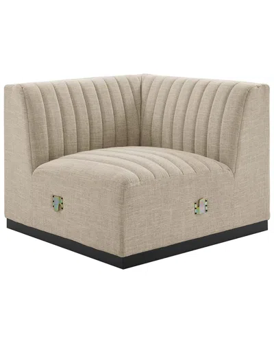 Modway Conjure Channel Tufted Fabric Right Corner Chair In Multi