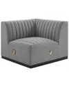 Modway Conjure Channel Tufted Fabric Left Corner Chair