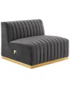 Modway Conjure Channel Tufted Performance Velvet Armless Chair