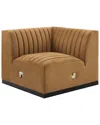Modway Conjure Channel Tufted Performance Velvet Left Corner Chair