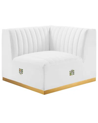 Modway Conjure Channel Tufted Performance Velvet Right Corner Chair In Multi