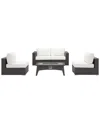 Modway Convene 5pc Set Outdoor Patio With Fire Pit In Pattern
