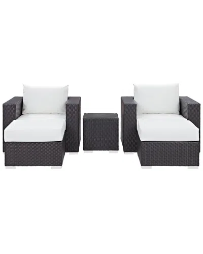 Modway Convene 5-piece Outdoor Patio Sectional Set In Black