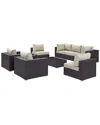 Modway Convene 8-piece Outdoor Patio Sectional Set