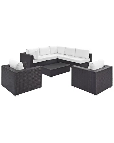 Modway Convene 8-piece Outdoor Patio Sectional Set In Black