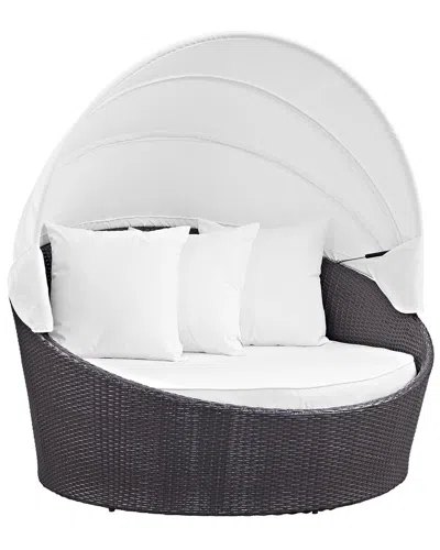 Modway Convene Canopy Outdoor Patio Daybed In Brown